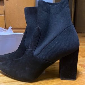 Black sock boot booties size 6.5